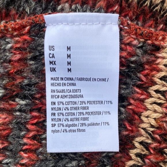 American Eagle Oversized Duster Cardigan Sweater Multicolor Striped Size M - Picture 11 of 12